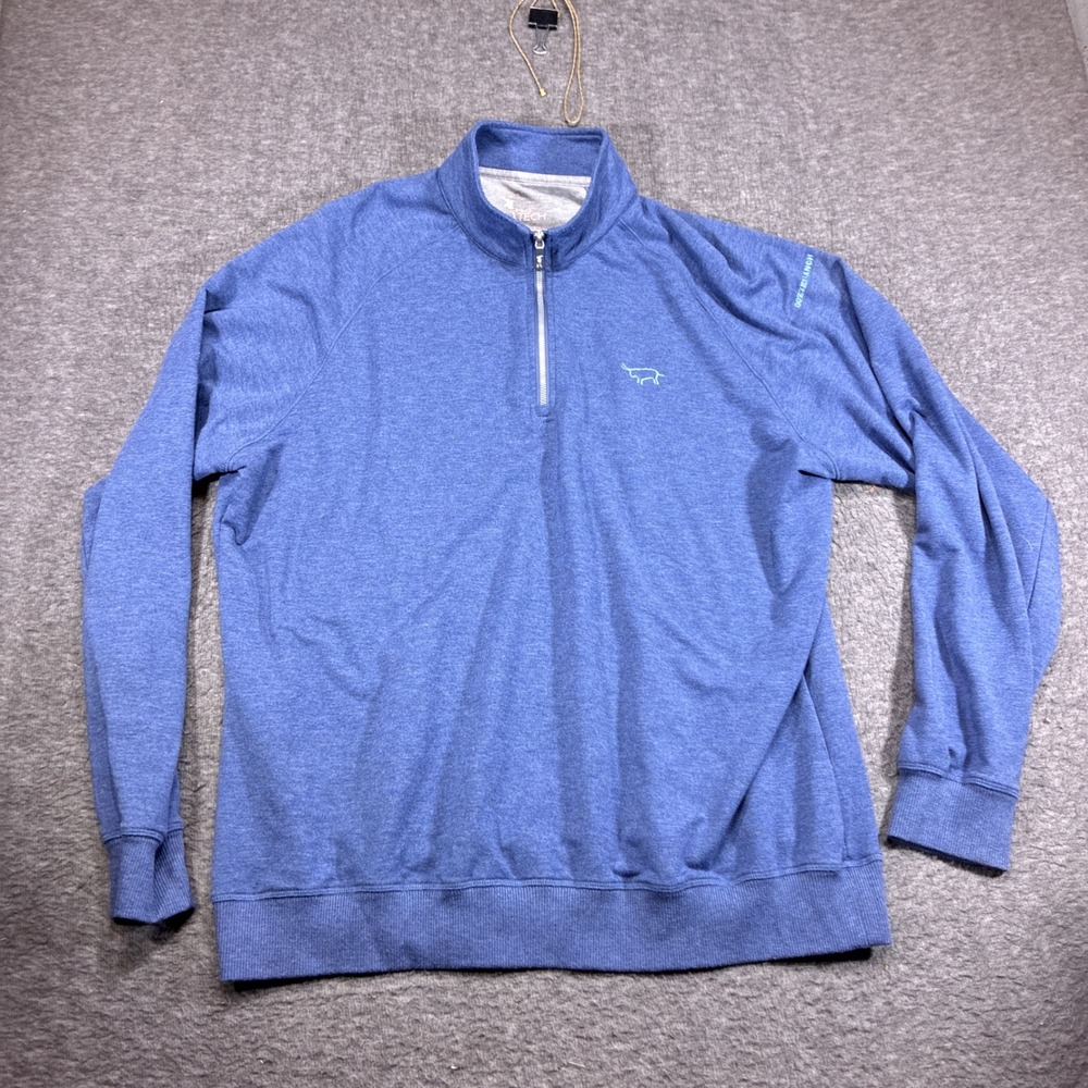 Gozzer Ranch Golf Sweater 1/4 Zip Pullover Mens 2XL Blue CDA Country Club PGA